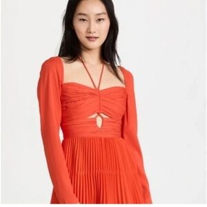 Self‎ Portrait Stretch Crepe Cut Out Midi Dress